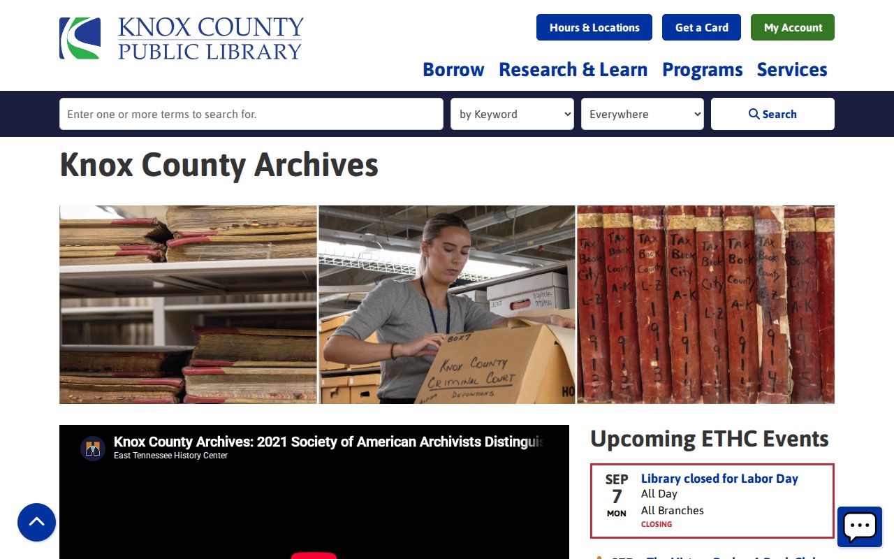 Knoxville city directory research at Knox County Archives