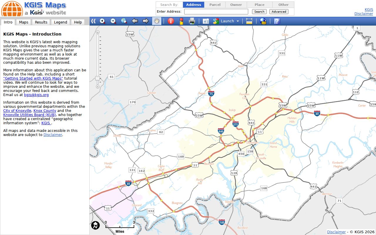 Knoxville residents directory KGIS parcel map search