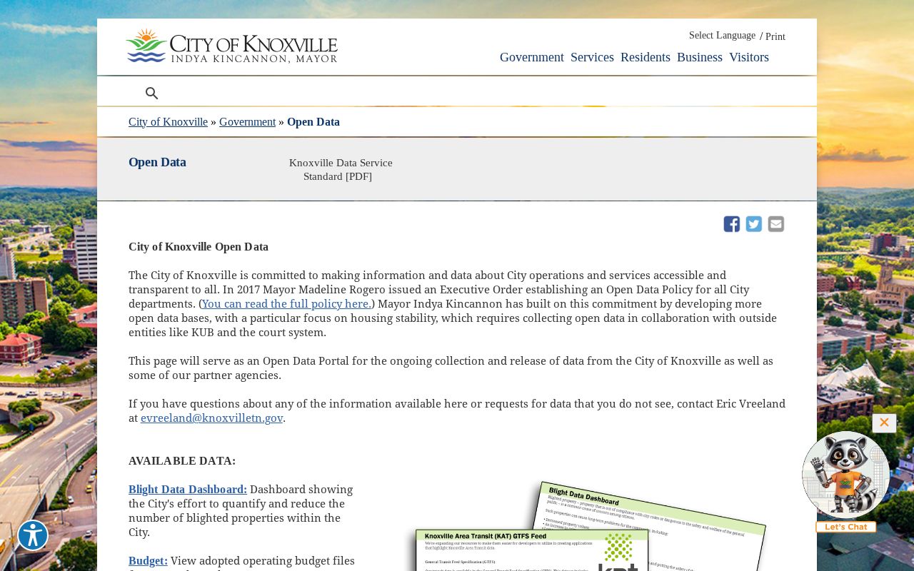 Knoxville neighbors civic context using City Open Data
