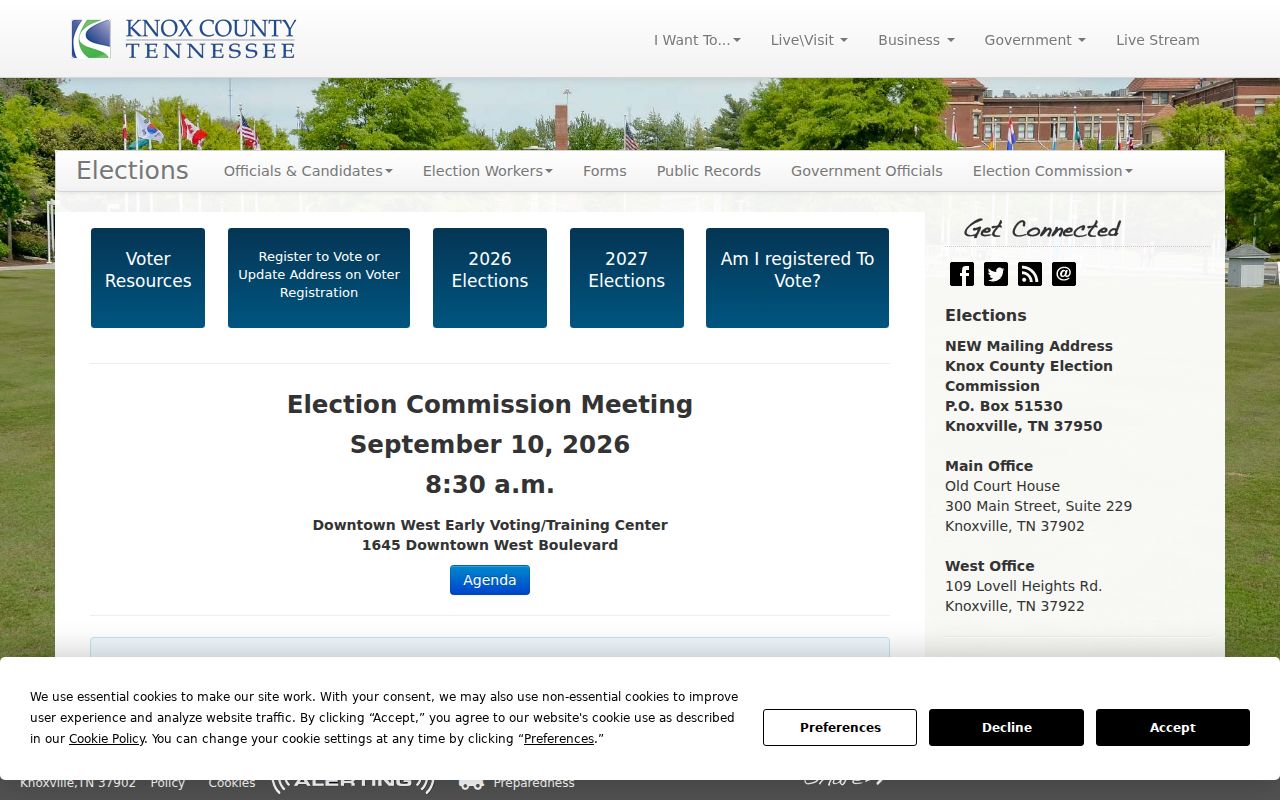 Knoxville resident lookup election commission official access page